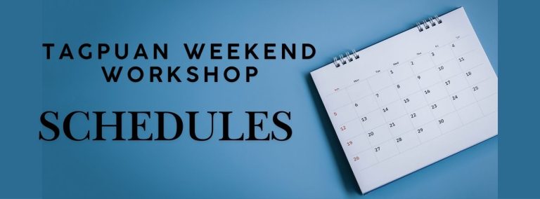 Tagpuan Weekend Workshop Schedules